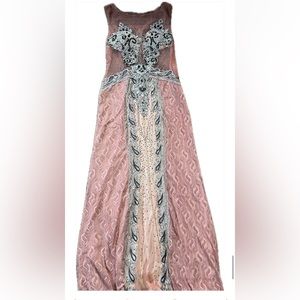 Prom/fancy long Pink dress M-L